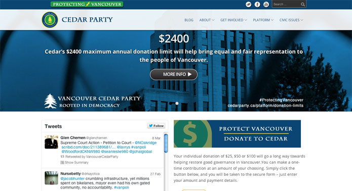 WordPress Website: Vancouver Cedar Party